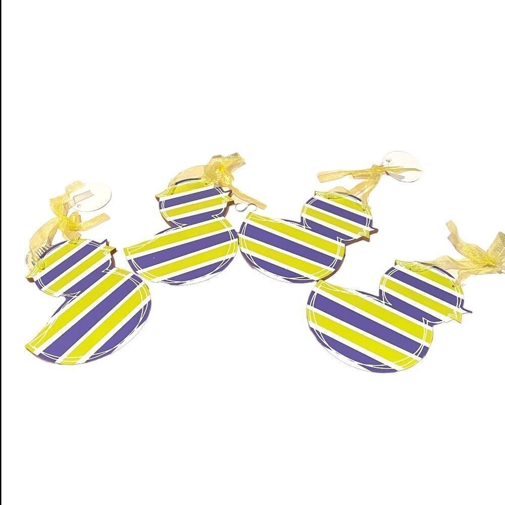 Set Of 4 Reversable Duck Ornaments Coasters Perfect For Easter NWT